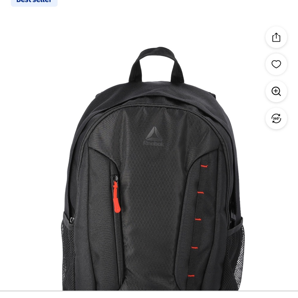 Reebok Black Backpack with Red Details
Reebok Unisex Leif 18" Laptop Backpack